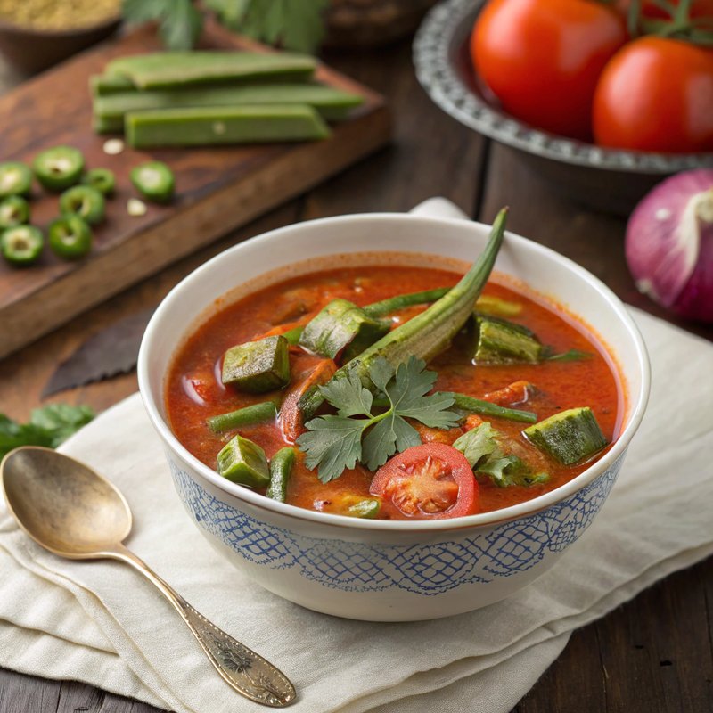 Bhindi Ki Shorba - Okra Soup