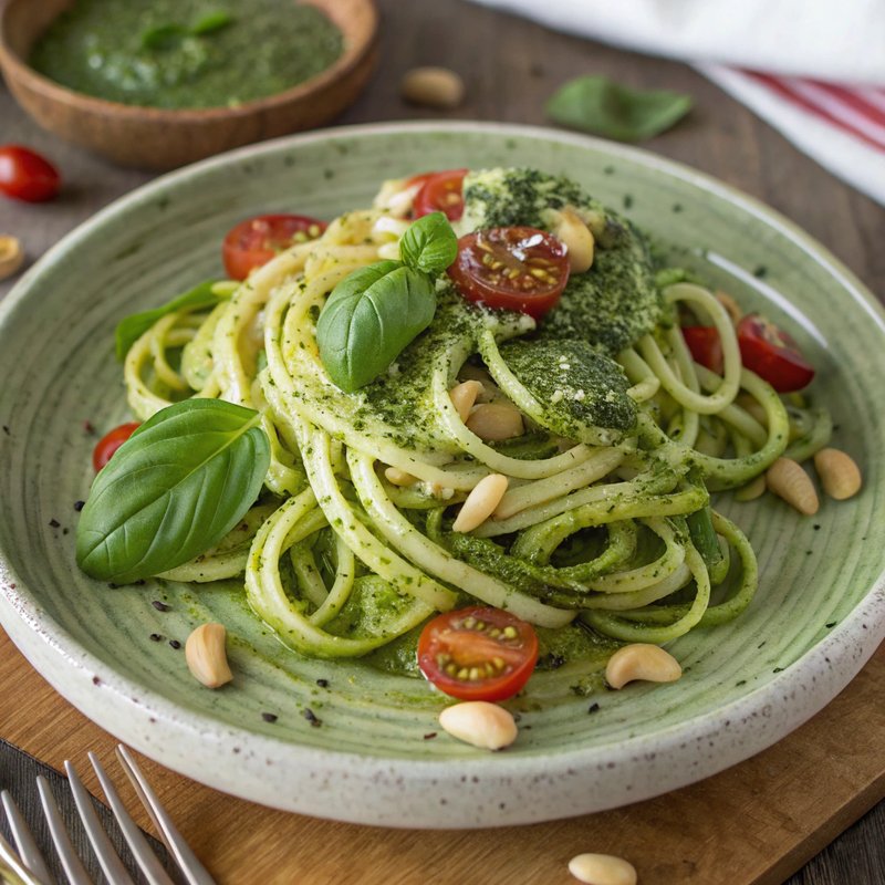 Gluten-Free Zucchini Noodles with Pesto