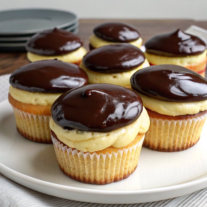 Boston Cream Cupcakes