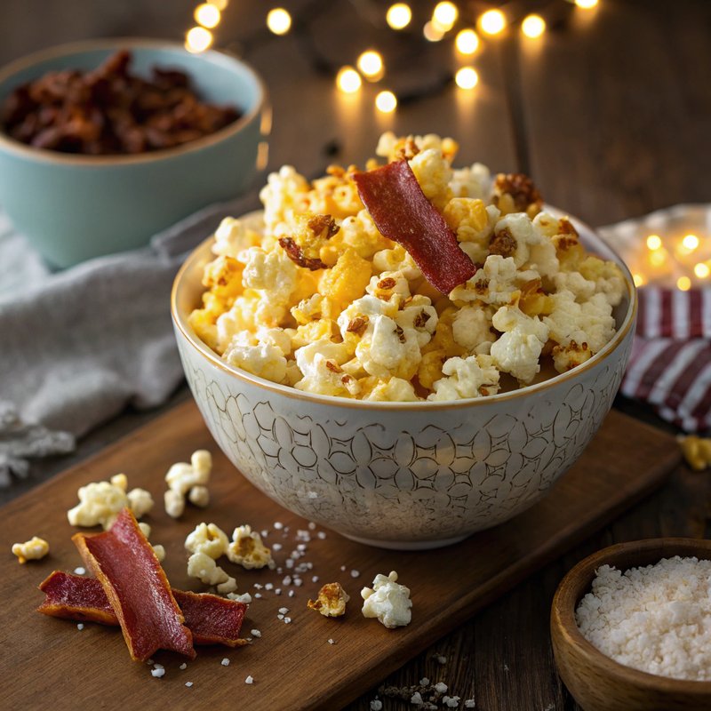 Savory Bacon and Cheese Popcorn