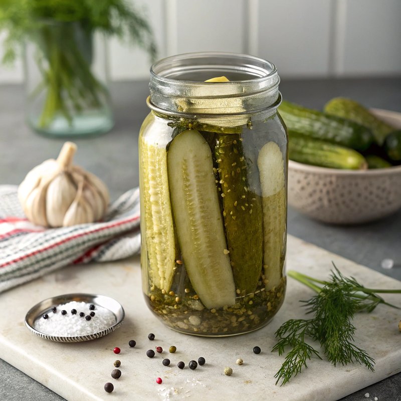 Tangy Dill Pickled Cucumbers