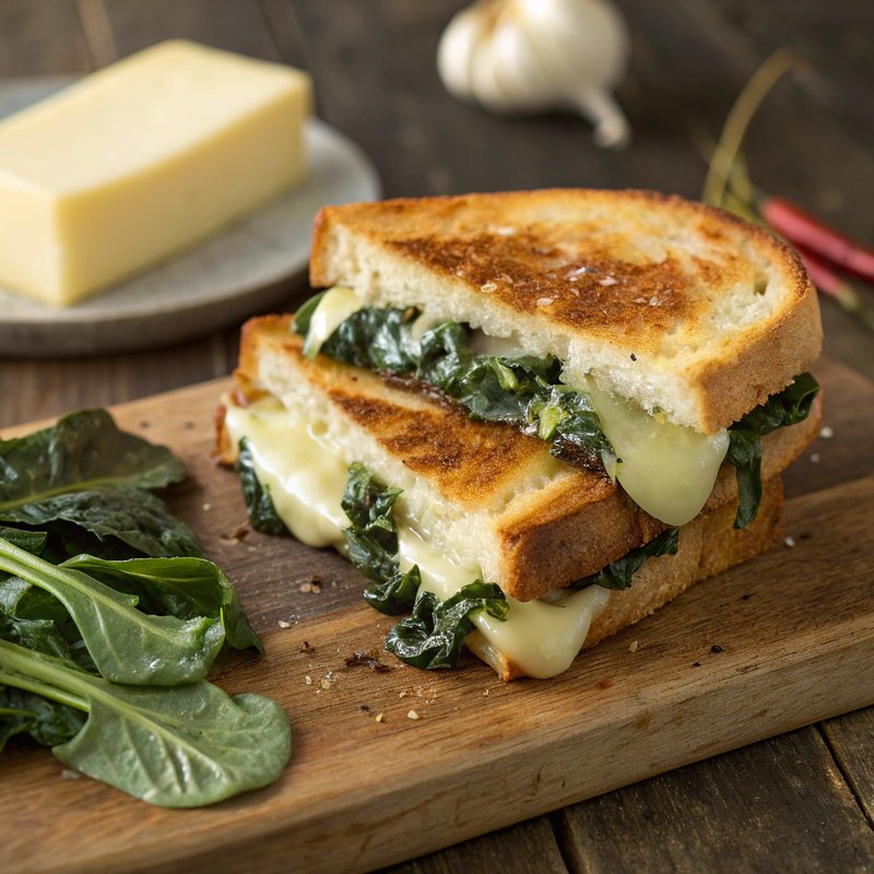 Swiss Chard and Gouda Grilled Cheese