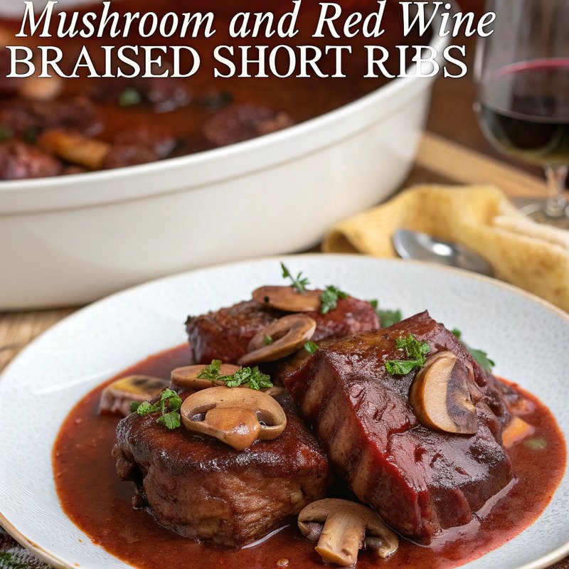 Mushroom and Red Wine Braised Short Ribs