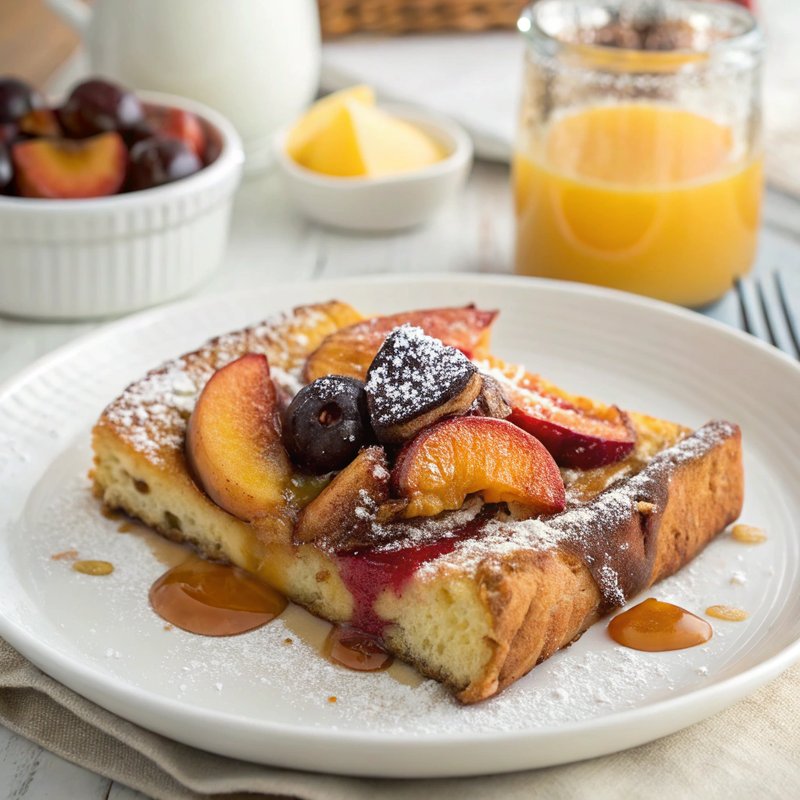 Peach and Plum French Toast