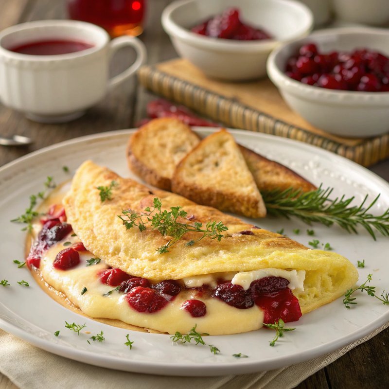 Brie and Cranberry Omelette