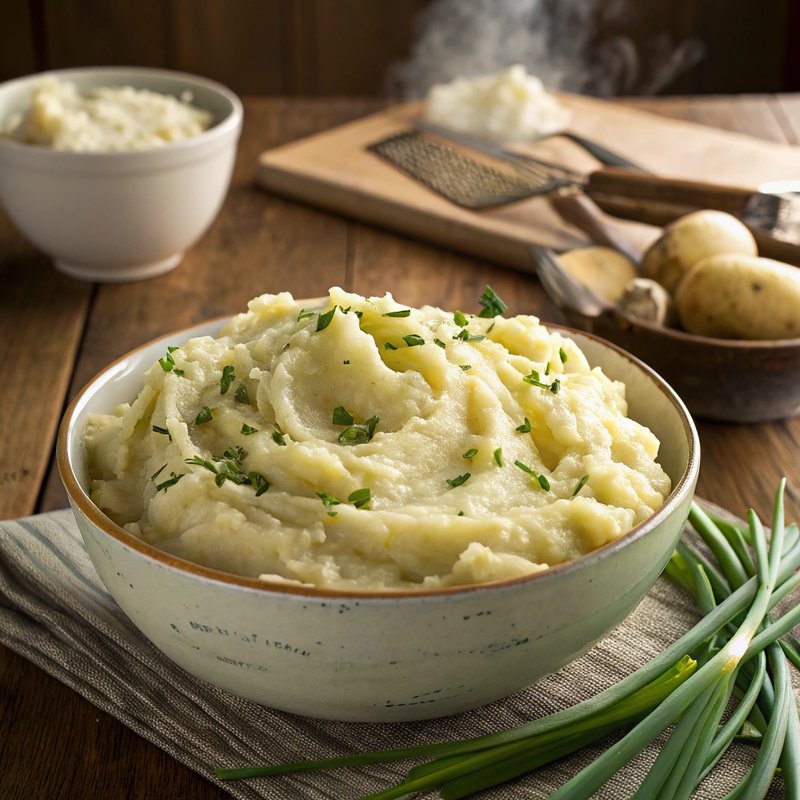 Creamy Garlic & Chive Potato Mash