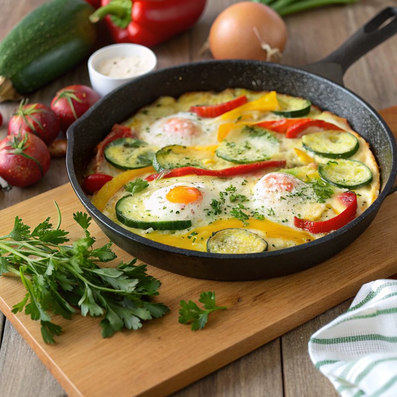 Bell Pepper and Zucchini Frittata