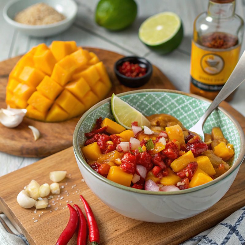 Tropical Mango and Chili Pepper Marinade