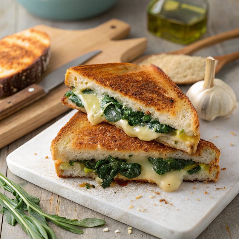 Savory Spinach and Gouda Grilled Cheese
