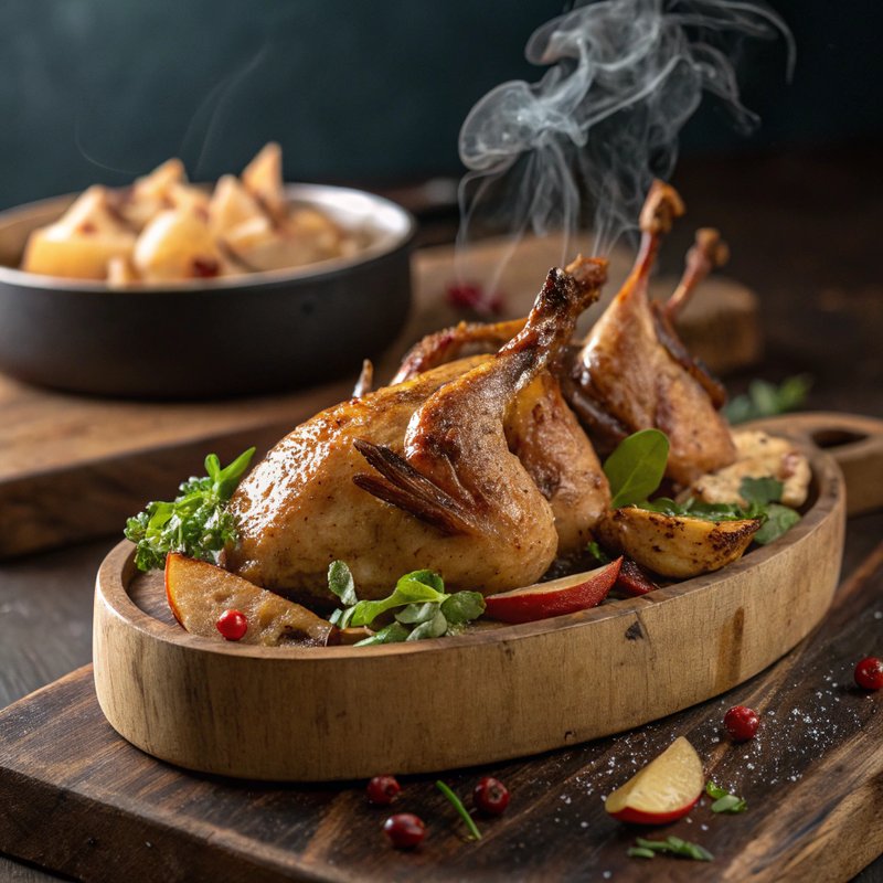 Hickory-Apple Smoked Quail