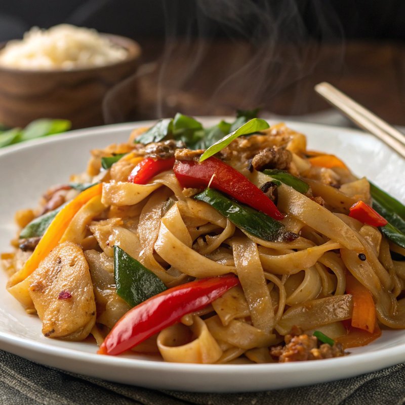 Garlic Drunken Noodles (Pad Kee Mao)