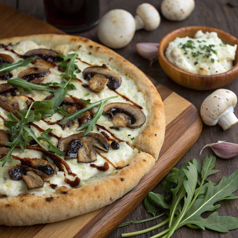 Savory Mushroom and Goat Cheese Pizza