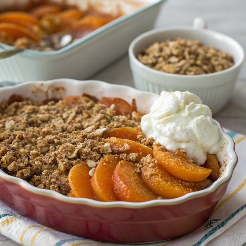 Honeyed Apricot Crisp with Greek Yogurt