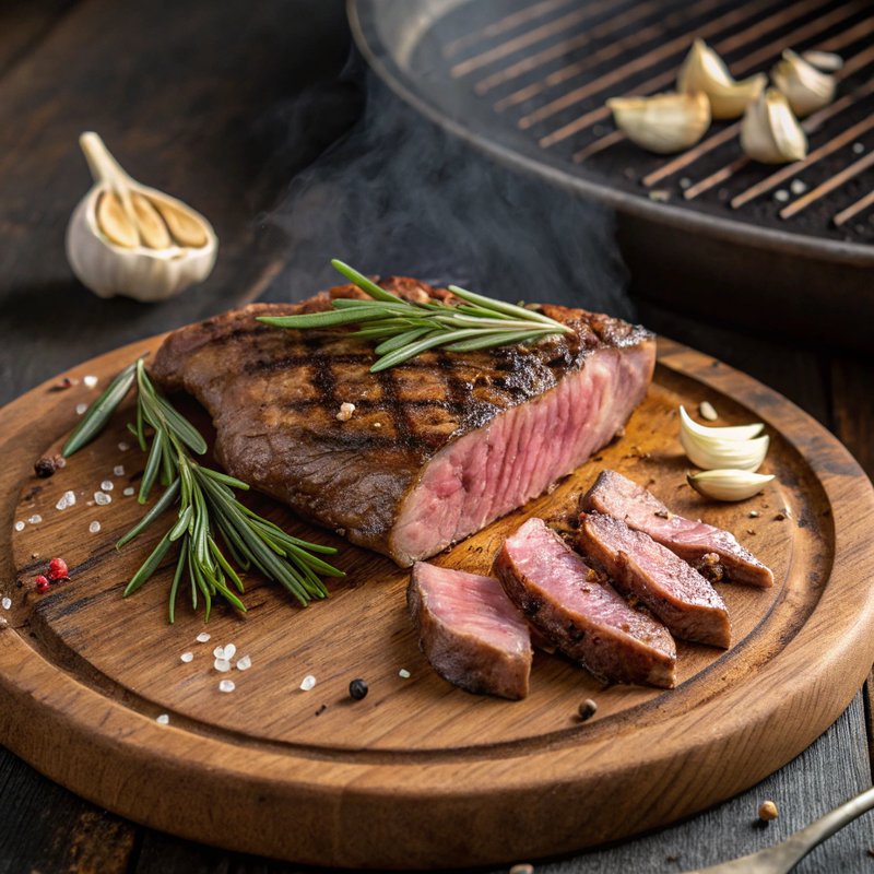 Grilled Coulotte Steak with Rosemary-Garlic Infusion
