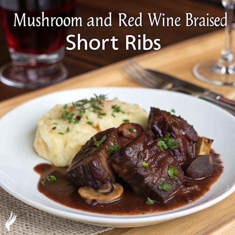 Mushroom and Red Wine Braised Short Ribs
