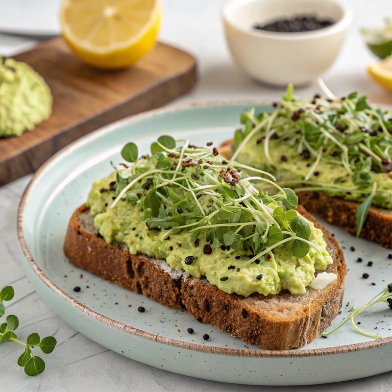 Delicious Avocado Toast with Microgreens