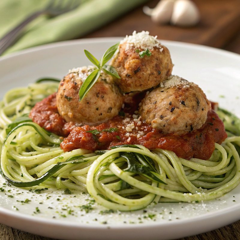 Italian Turkey Meatballs with Zoodles