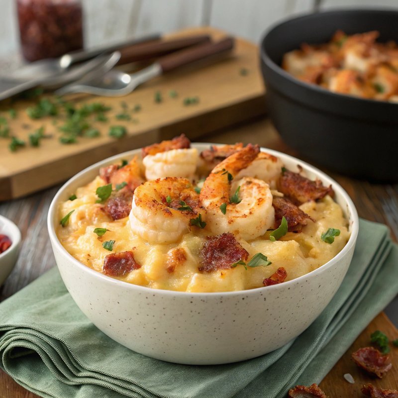 Southern Shrimp and Grits Mac and Cheese