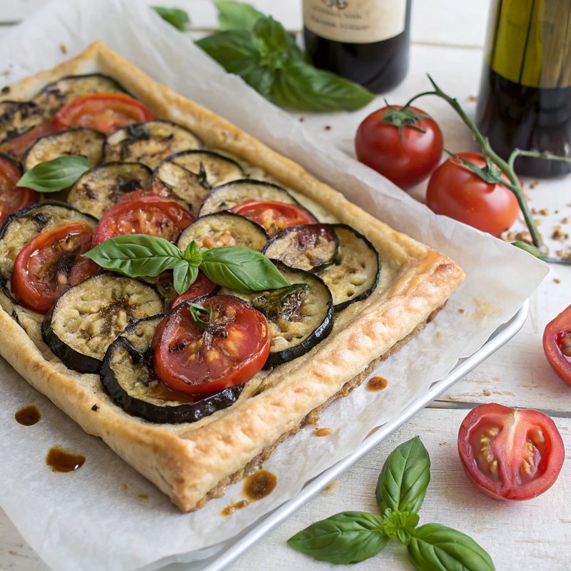 Eggplant and Tomato Tart