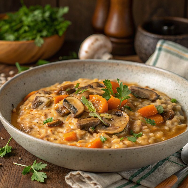 Creamy Carrot and Mushroom Risotto