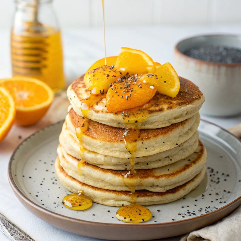 Citrus Burst Orange Poppy Seed Pancakes
