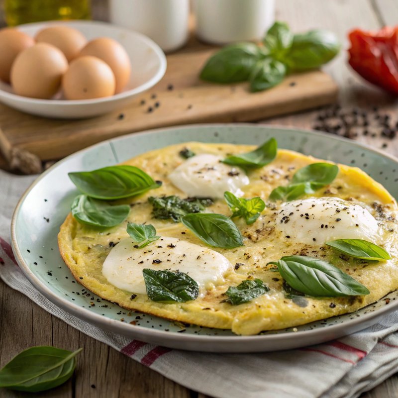 Basil and Mozzarella Omelette