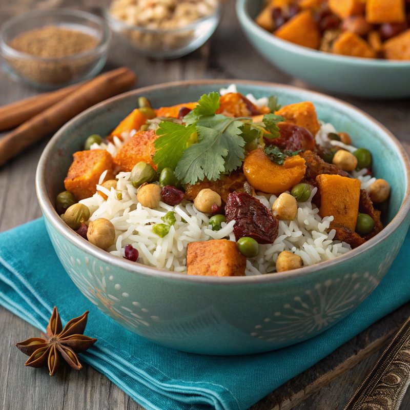 Sweet Potato and Chickpea Biryani with Basmati Rice