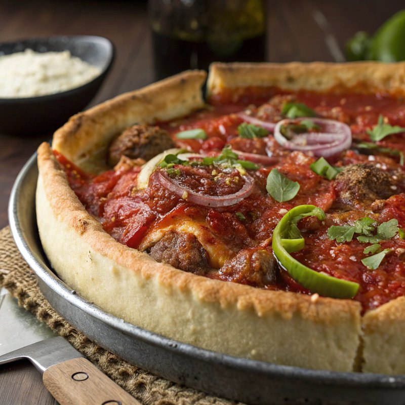 Chicago Style Deep-Dish Pizza