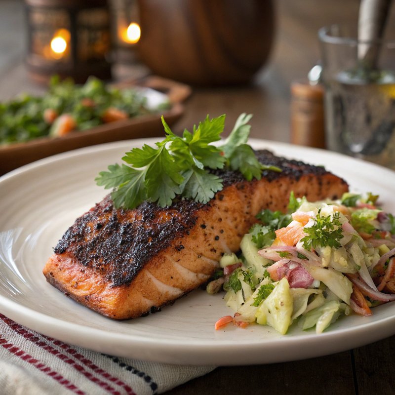 Enhanced Blackened Salmon