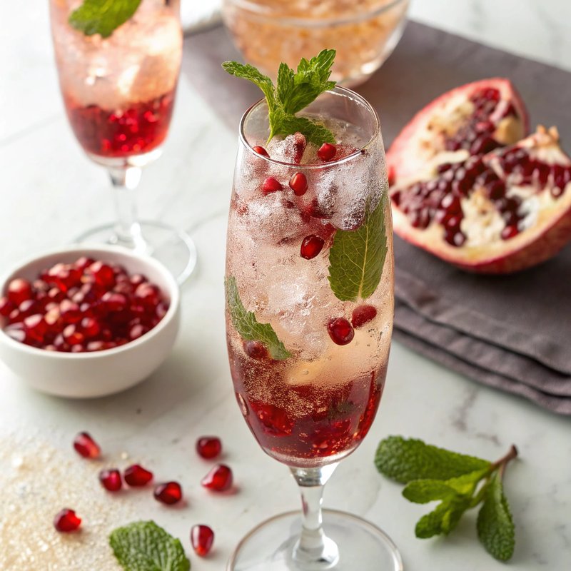 Pomegranate Champagne Spritzer