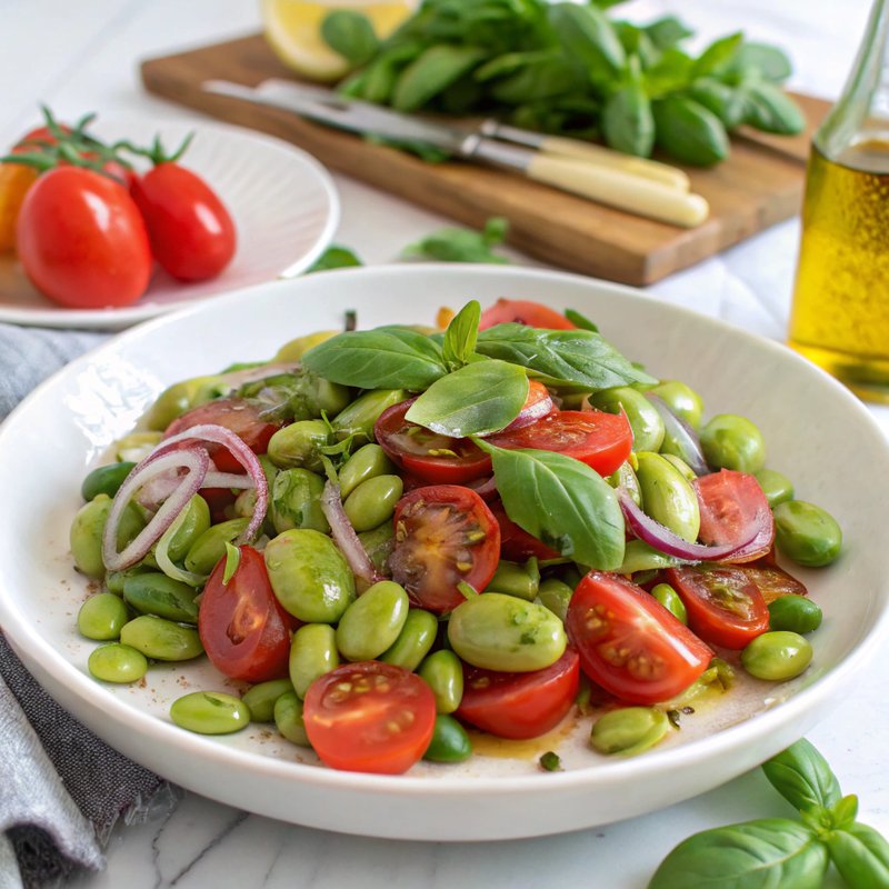 Fava Bean and Basil Salad