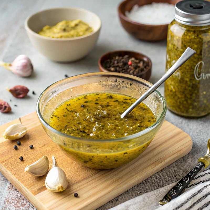 Tangy Pickle Juice and Mustard Marinade