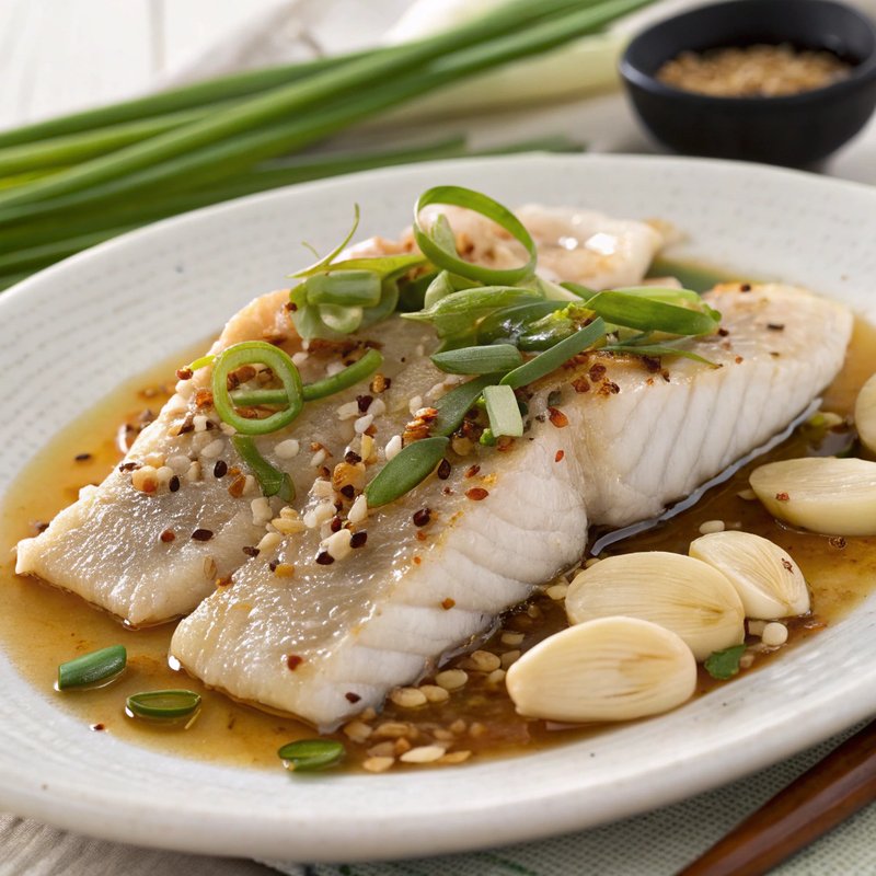 Steamed Fish with Aromatic Asian Flavors