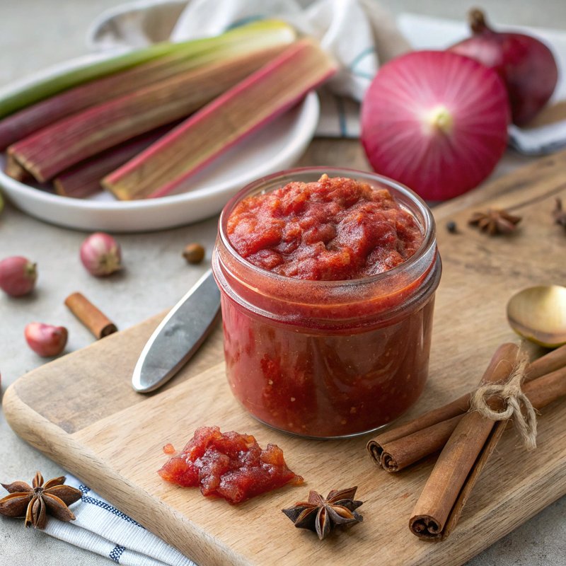 Spiced Rhubarb Chutney