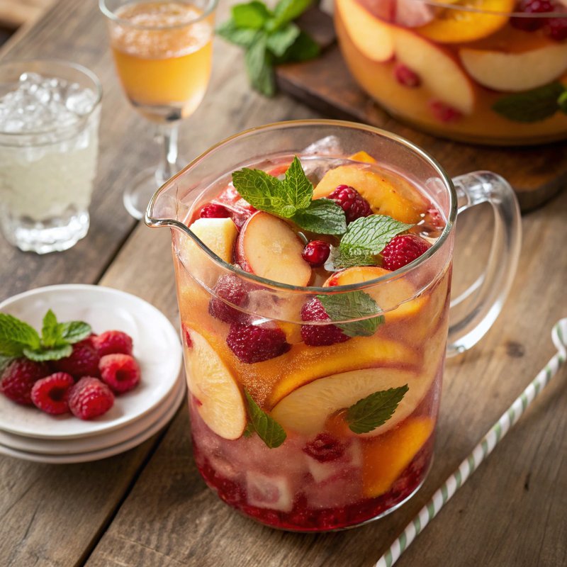 Nectarine and Raspberry Sangria