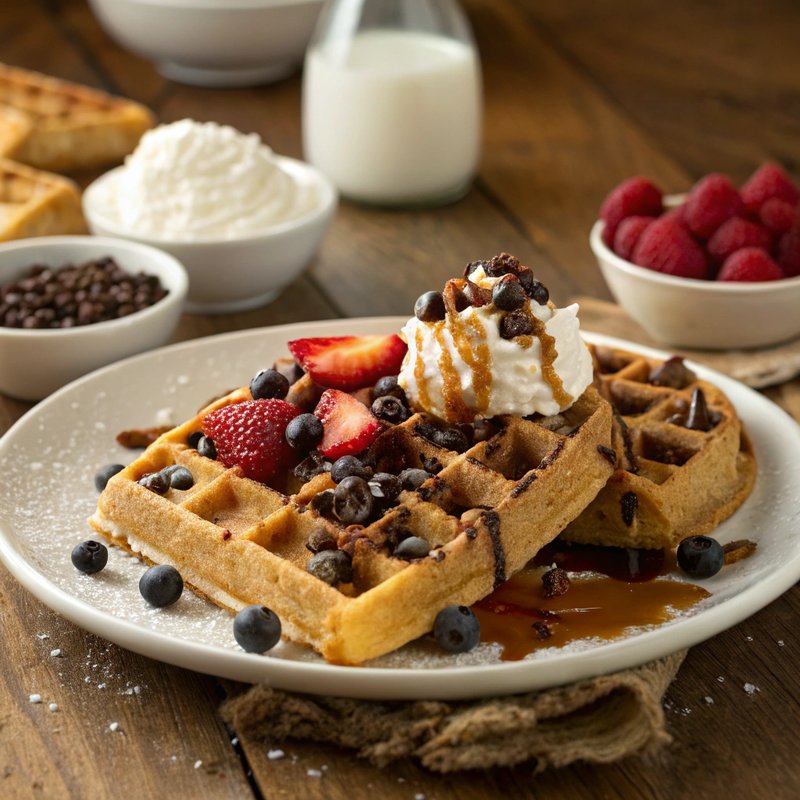 Decadent Chocolate Chip Waffles