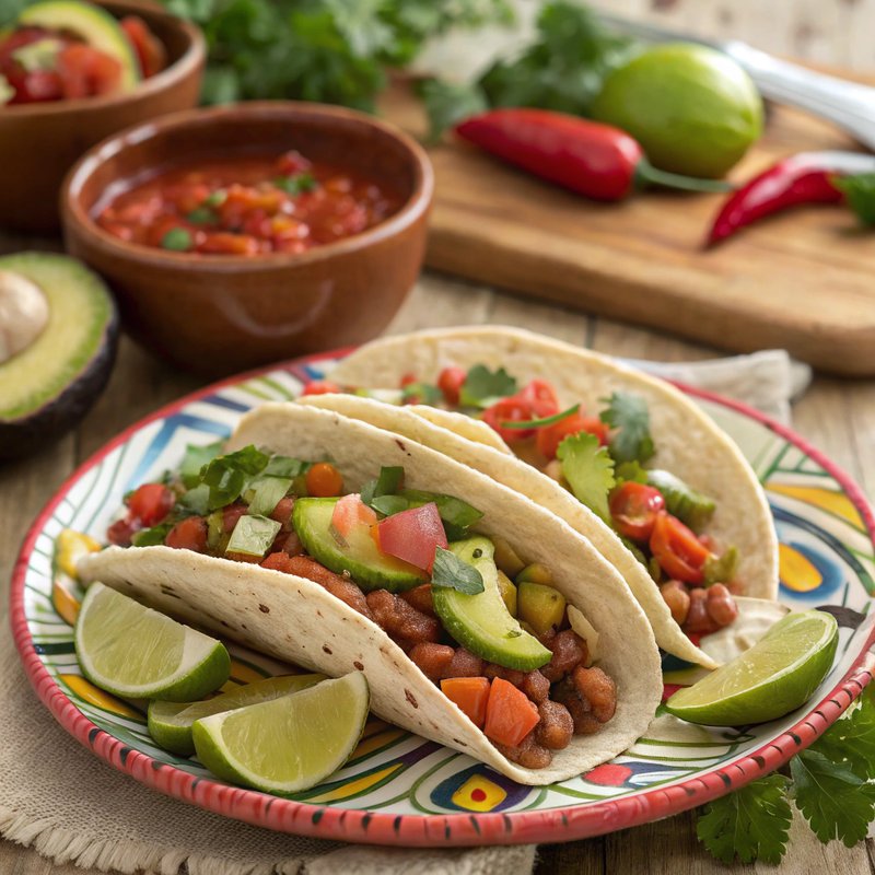 Pinto Bean and Vegetable Tacos