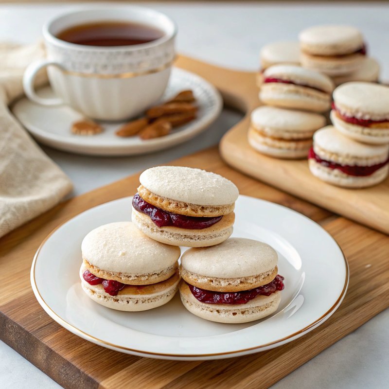 Peanut Butter and Jelly Macarons