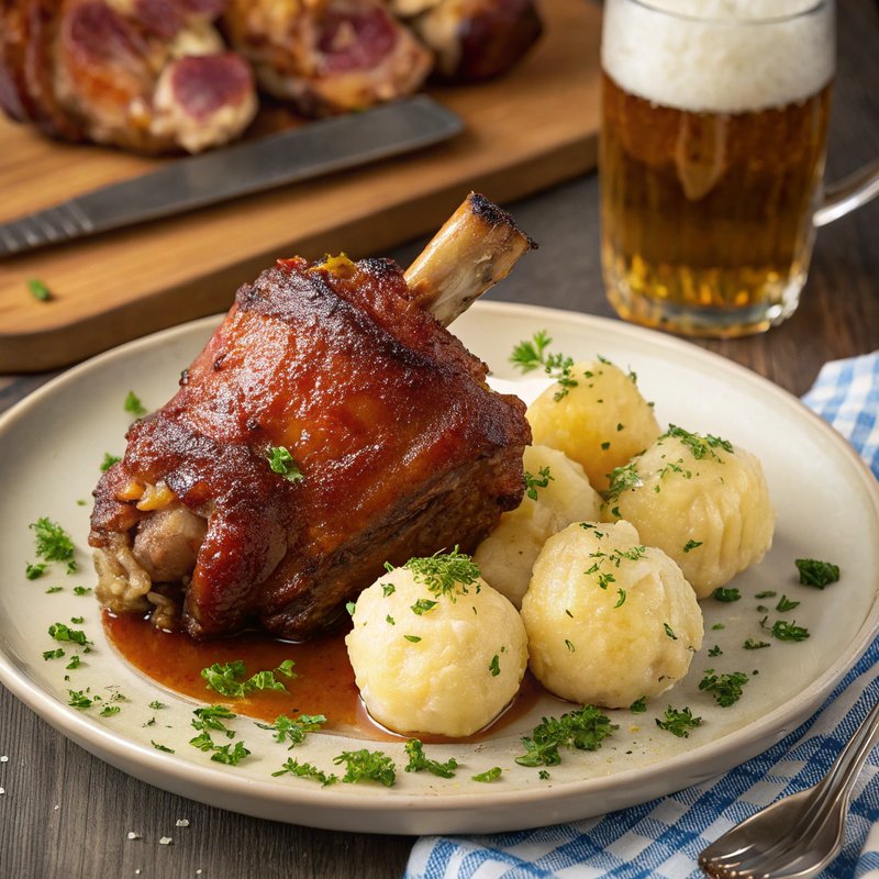 Schweinshaxe Mit Kartoffelknödel