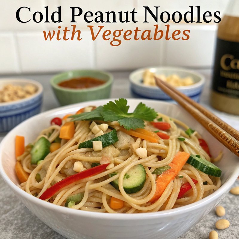 Cold Peanut Noodles with Vegetables