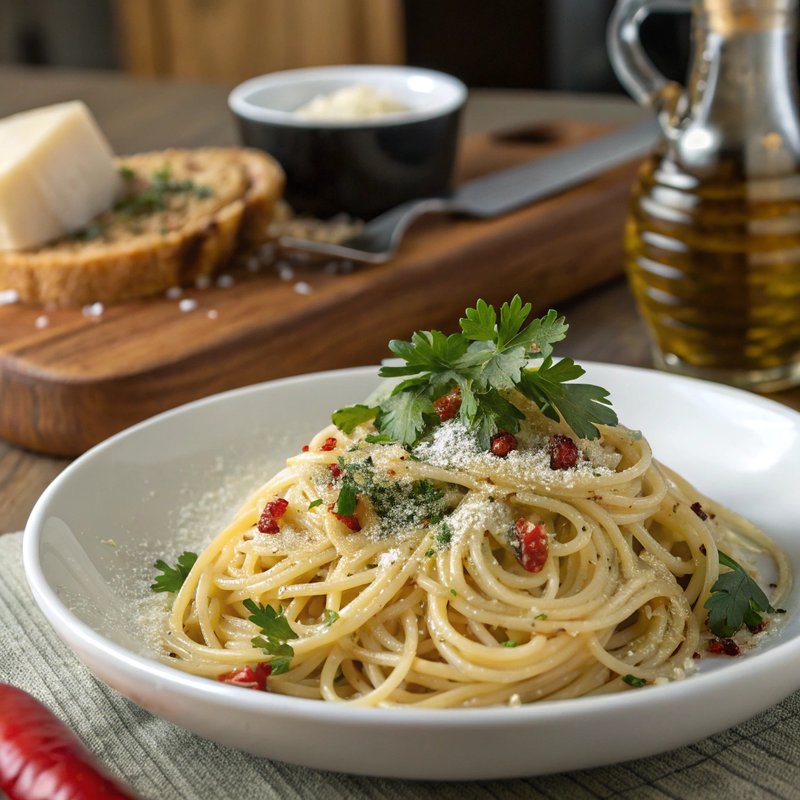 Oregano and Garlic Spaghetti