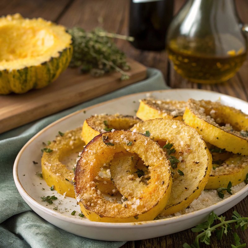 Parmesan Crusted Delicata Squash