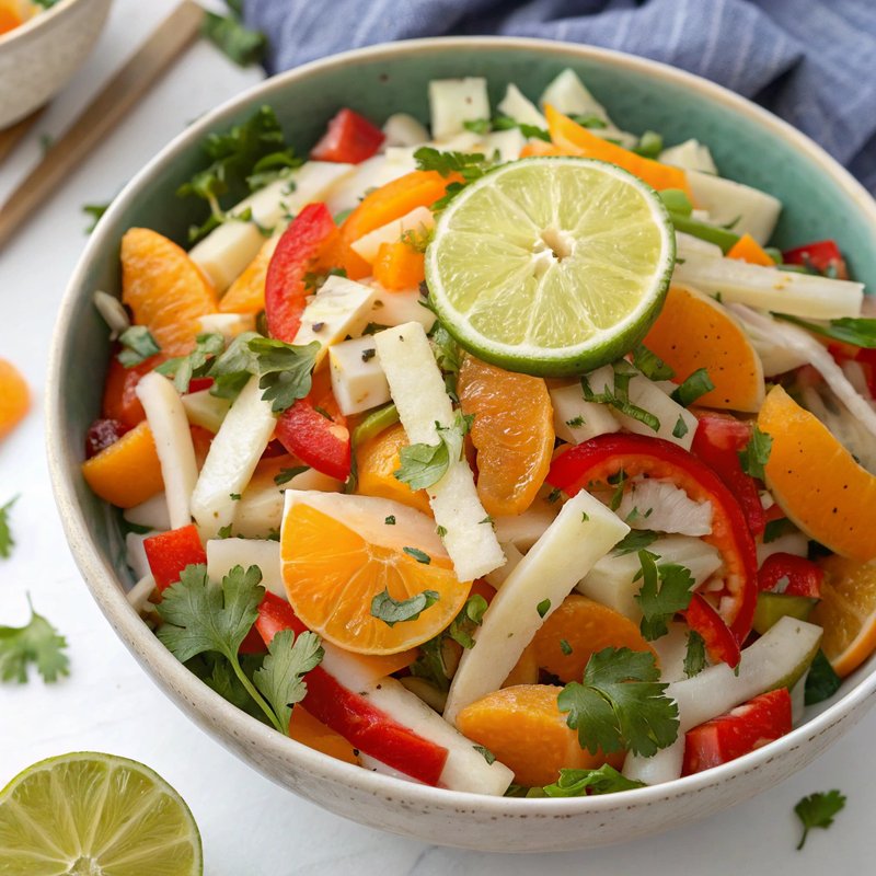 Crispy Jicama Salad with Citrus Lime Dressing