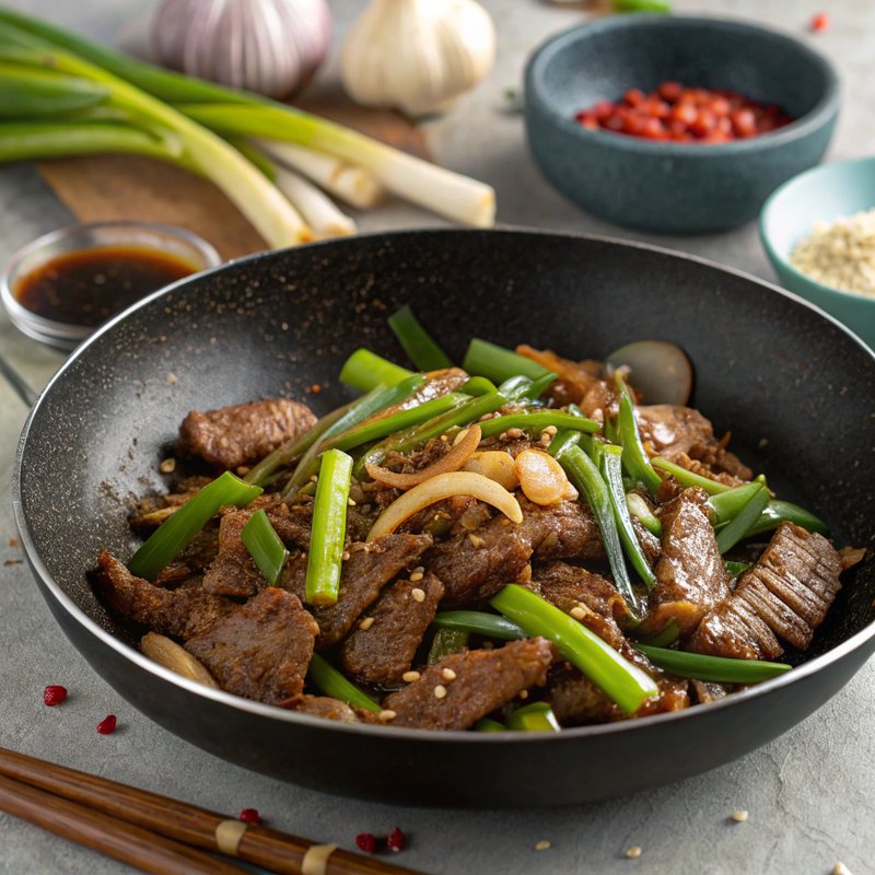 Beef and Scallions Stir Fry