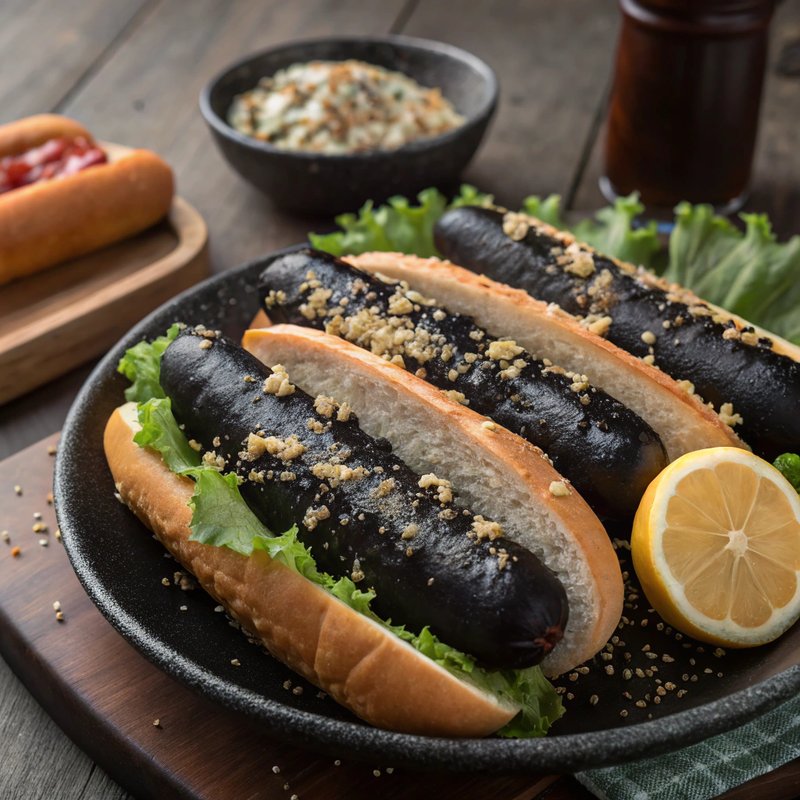 Squid Ink Gourmet Hot Dogs