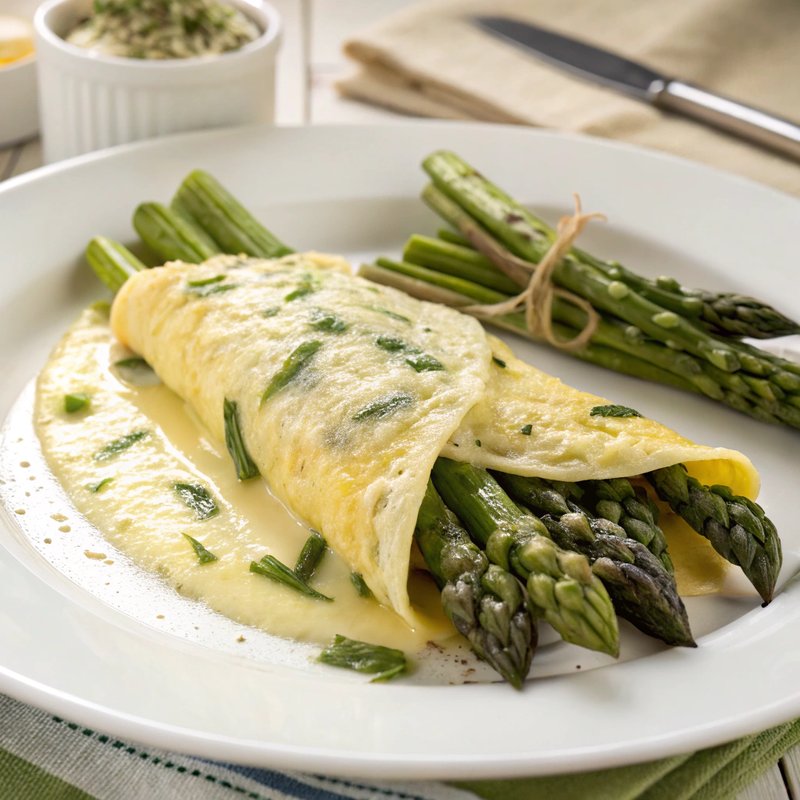 Omelette aux Asperges with Gruyère
