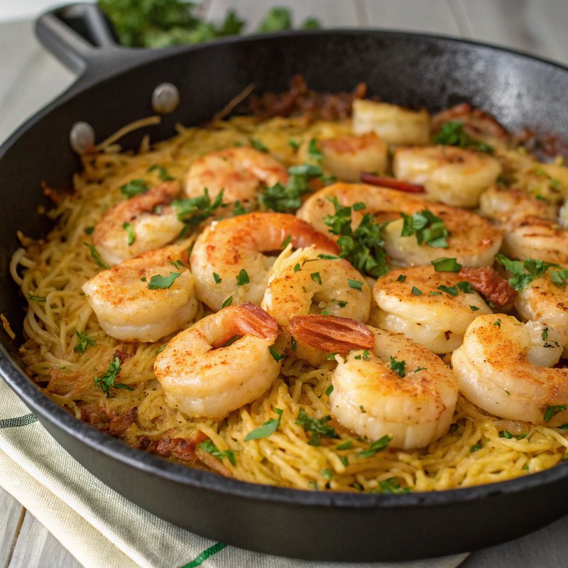 Shrimp Scampi Hashbrowns