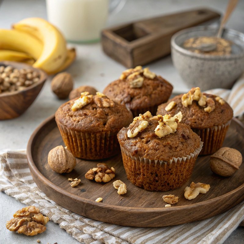 Enhanced Banana Nut Bran Muffins