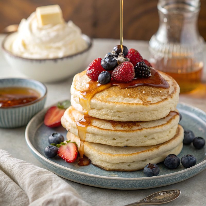 Fluffy Sourdough Pancakes