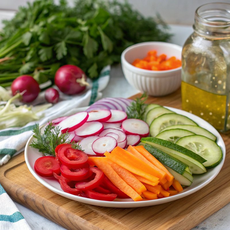 Crunchy Pickled Garden Vegetables
